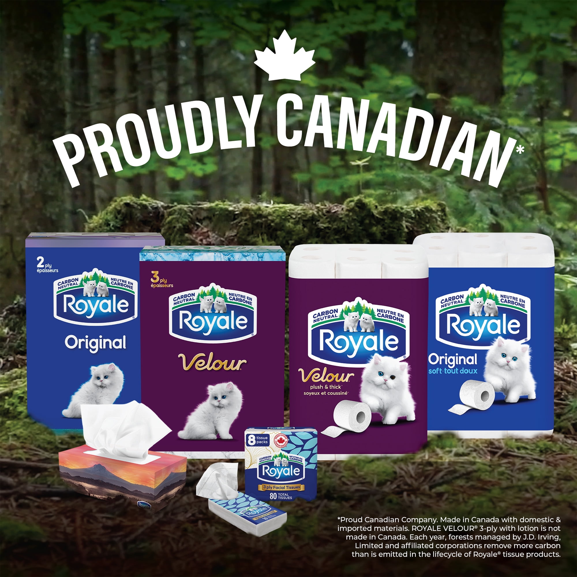 Royale Original, 2 Ply Facial Tissue, 18 Flat Boxes, 126 Tissues per Box, 2268 tissues per pack