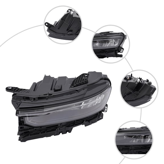 Full LED Headlight Left Without DRL Driver Side Headlight Left Headlamp Without DRLFor 2021-2023 Jeep Grand Cherokee