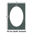 thumbnail image 2 of Dark Grey Suede Picture Frame Mat for 16x24 Frames - Oval Opening for 13x19 Photos - 1 Mat, 2 of 7