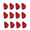thumbnail image 4 of 48x Cheerleading Pom Poms Metallic Foil Cheer Pom Poms with Plastic Handle for Adults Kids Cheerleaders Party Red & Blue, 4 of 5