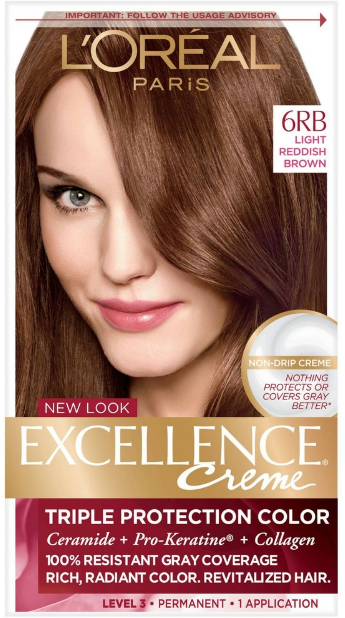 L'Oreal Excellence Creme Triple Protection Hair Color, Light Reddish