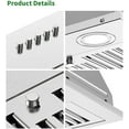 thumbnail image 5 of Range Hood Insert 36 inch 600CFM Stainless Steel Built-in Vent Hood Home Kitchen, 5 of 6