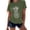 Green, variant on Tops Women Women'S Pineapple Print Crewneck Short Sleeve Top T Shirt Crew Neck T Shirts For Women (Gray,L)