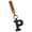 P, variant on NSESSHome Leather English Letter Keychain Pendant, Personalized Keychain Hanger for Car Keys and Bags