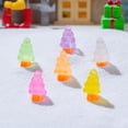 thumbnail image 5 of wirlsweal 10Pcs Mini Christmas Tree Decoration Glow in The Dark Resin Crafts DIY Dollhouse Snow Garden Desktop Miniature Xmas Tree Ornament Holiday Decor, 5 of 10