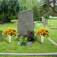 thumbnail image 6 of SLYNSHome Artificial Cemetery Flowers Sunflowers Silk Flower with Stake for Grave Headstone Decoration Graveyard Memorial Flowers, 6 of 7