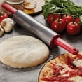 thumbnail image 4 of Kitchenaid Durable Nonstick Rolling Pin in Red with Offset Handles, 4 of 7