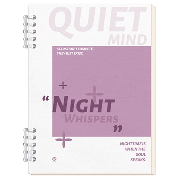 Clode Clode 4 Color Quote Print Bound Lined Notebook | 20.3×14cm 120 Pages Reusable Electronic