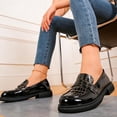 thumbnail image 4 of Loafers for Women, Round Toe Plus Size Comfortable Casual Shoes with Thick Sole Height-Increasing for Spring Summer, 4 of 9
