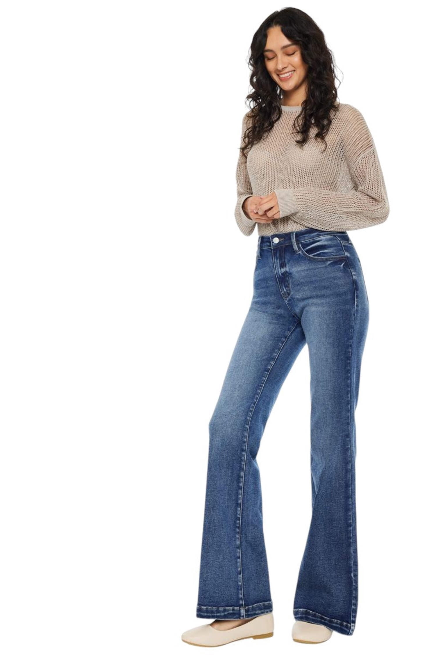 Kancan - Avonlea High-Rise Wide Flare Jeans (32" Inseam) - KC20024