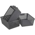 thumbnail image 5 of Paniers de Rangement en Plastique Gris, 3 Packs, 5 of 5