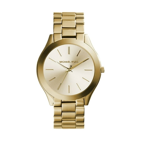 Michael Kors Women's Slim Runway Gold-Tone Watch 42mm