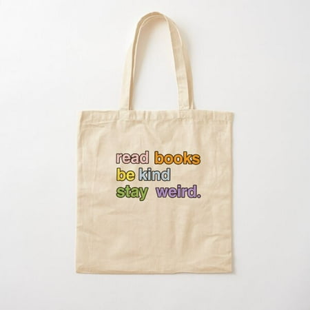 Womens Read Books Be Kind Stay Weird Funny Book Lover Vintage T-Shirt Cotton Tote Bag Canvas Tote Bag  Family Gift For Mother  Her
