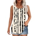 thumbnail image 2 of Bzhegqhd Women's New Loose Casual Crew-neck Pleated Print Fashion Top, 2 of 7