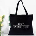 thumbnail image 5 of Bolso de compras de moda para mujer, bolso de lona con estampado de Jesús es mi Dios, bolso de hombro plegable, ecológico, reutilizable, bolso de compras cristiano para mujer, 5 of 5