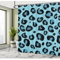 thumbnail image 4 of Ambesonne Animal Shower Curtain, Leopard Theme Wild Artwork, 69"Wx84"L, Sky Blue, 4 of 4