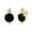 Black, variant on Bob Mackie Jewelry Gold over Brass Red Garnet CZ White Cubic Zirconia Stud Earrings