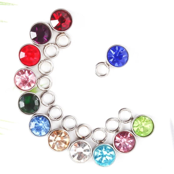 MLINS 12 Pcs Jewelry Making Pendant Necklace Birthstone Charm Charms
