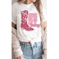 thumbnail image 3 of Howdy Honey XOXO Boots Valentines PLUS Graphic Tee T-Shirt, 3 of 9