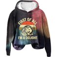 thumbnail image 1 of Pink Graphic Hoodie For Women 2024 Cute Preppy Sweatshirt Long Sleeve Drawstring Pullover Tops With Pockets, 1 of 5