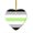 Agender, variant on 1 Pack - LGBTQ+ Leather Pride Flag Heart Shaped Ceramic Christmas Ornament and Home Decor - 3x2.82 Inch Heart