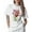 White, variant on Women's T-Shirts, Owl Love Heart Balloon Flowers Cotton Crewneck Tee Short Sleeve Casual Tops Loose Graphic T-Shirt White, M