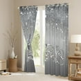 thumbnail image 3 of jejeloiu Paris Eiffel Tower Blackout Curtains Set of 2 (52x84 Each),Glitter Diamond Print Window Curtains,Gray Silver Curtains and Drapes For Girl,Lightweight Bedroom Decorative, 3 of 6