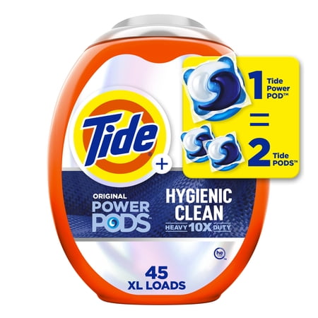 Tide Hygienic Clean Power PODS Laundry Detergent Pacs, Original Scent, 45 Count