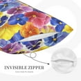 thumbnail image 5 of Balery The Garden Tricolor Pansy Flower Bedding Queen Pillow Cases - Envelope Closure - Soft Brushed Microfiber Fabric - Shrinkage and Fade Resistant Pillow Cases-20"x30", 5 of 9