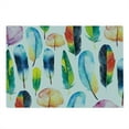 thumbnail image 2 of Colorful Cutting Board, Watercolor Feathers Hand Drawn Pattern Birds Animals Theme Illustration, Decorative Tempered Glass Cutting and Serving Board, Large Size, Multicolor, by Ambesonne, 2 of 5