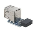 thumbnail image 2 of lanema USB 2.0 Type A Female Port to Double Layer Hub Adapter Motherboard 9 Pin Header, 2 of 6