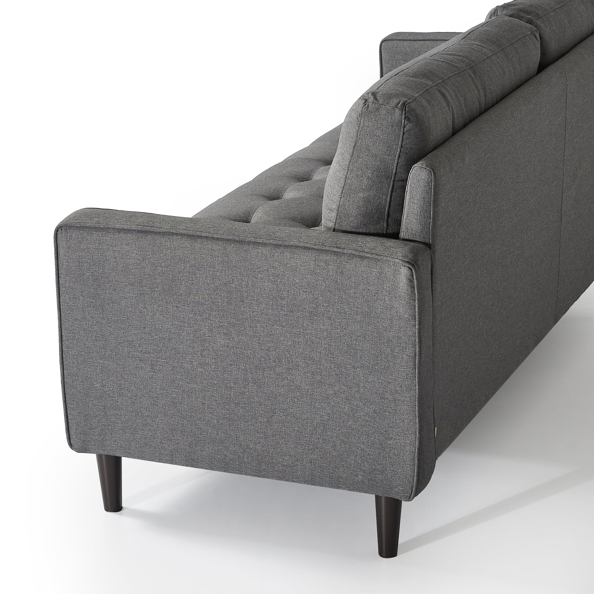 Zinus Benton 75" Sofa Couch, Dark Grey