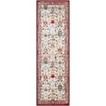 thumbnail image 6 of BoutiqueRugs Goff Traditional Floral Bordered Area Rug - Oriental Damask Patterned Carpet for Living Room, Bedroom - Green, Sage, Rust, White - 2'7" x 4'11", 6 of 8