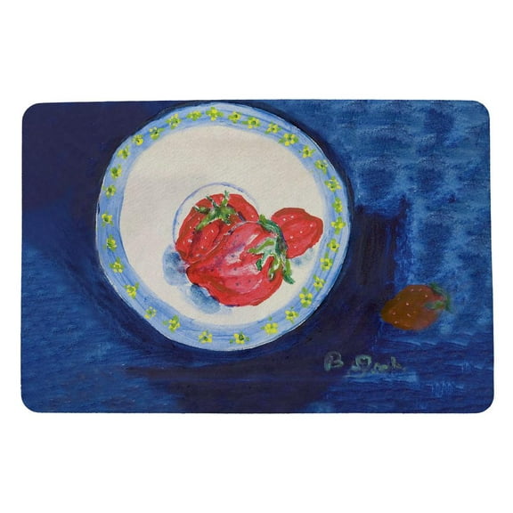 Betsy Drake Interiors Strawberry Plate Door Mat 18x26