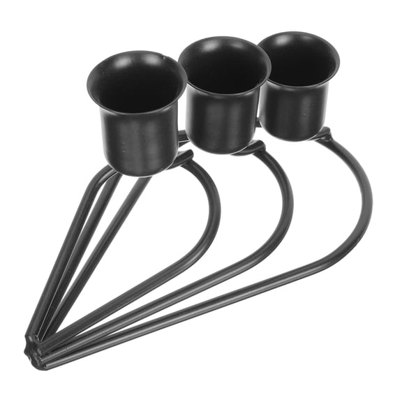 ibasenice Black Candle Holder Decorative Stand for Tabletop, Elegant Candlestick for Home and Restaurant Decor