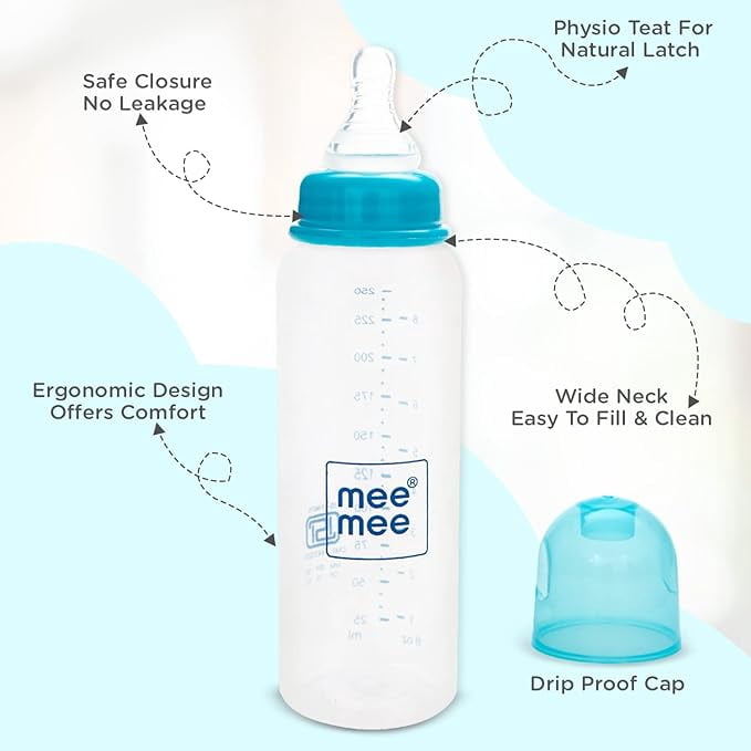 Mee Mee Baby Feeding Bottle 250ml |BPA-Free Baby Milk Bottle with Eazy