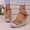 #0051-Brown, variant on Xucatan Women's Wedge Heel Sandals, Woven Rope Peep Toe Platform Shoes, Ankle Strap Summer Dressy Footwear, Versatile Spring Casual Style Gift