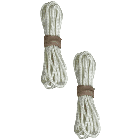 2 Pairs Round Waxed Nylon 60" White Shoe Laces For Mens Dress Boots and Shoes