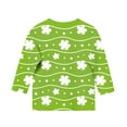thumbnail image 6 of Girls St. Patrick's Day Shirts 3/4 Sleeve Crew Neck Print Pullover Tops Holiday Casual Loose Stylish T-Shirts (11 Years, Mint Green-K), 6 of 6