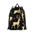 thumbnail image 3 of Daiia Christmas Gold Deers Vintage Canvas Backpack for Men and Women ,Hiking Backpack,Travel Laptop Bag for School,Large Capacity Backpack, 3 of 8
