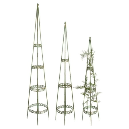 Green Obelisk - Esschert Design Industrial Heritage Obelisk Trellis - Set of 3