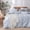 Stripes - Cornflower Blue/ White, variant on BESTOUCH Stripes Duvet Cover Set Queen 100% Washed Cotton Linen Feel Soft Chic Lightweight 3PCs (Almond Gray/ White Stripes)