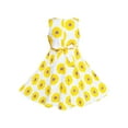 thumbnail image 4 of 2 Pieces Girls Dress Hat Yellow Flower Party Holiday 6 Years, 4 of 8