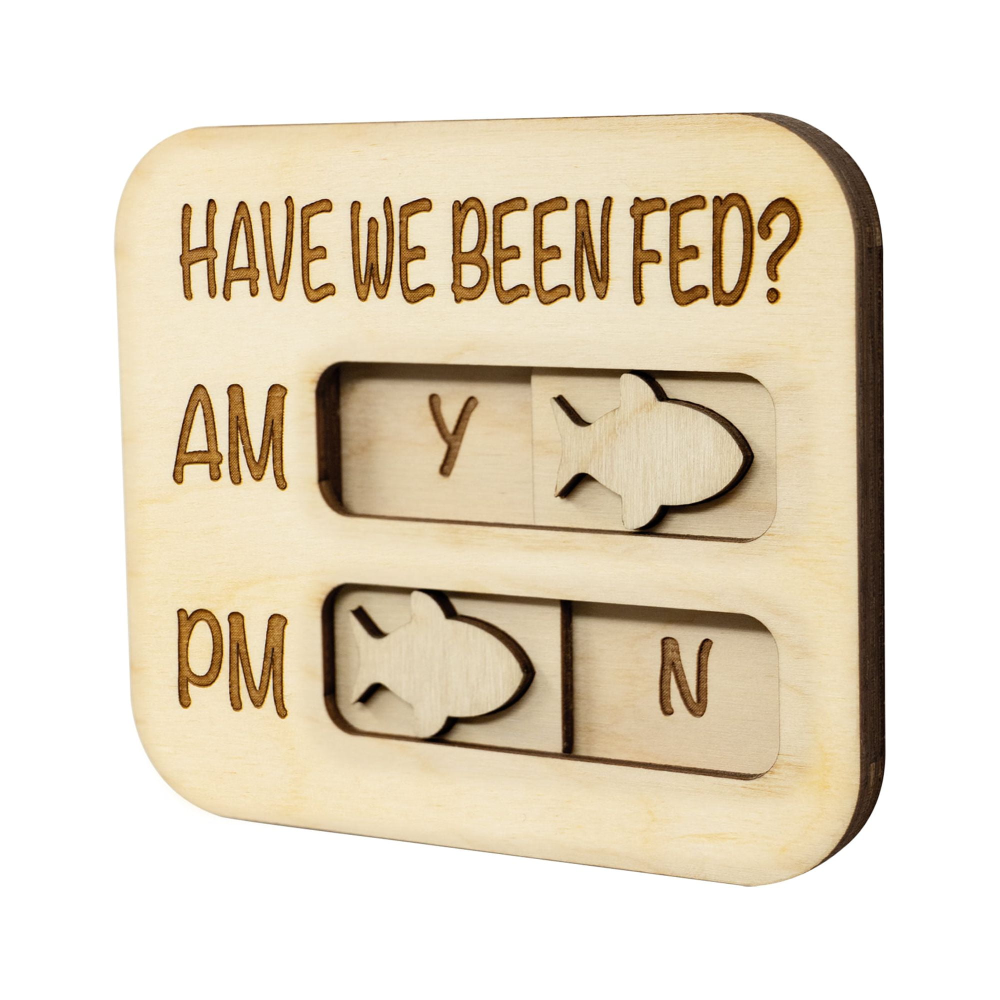DID YOU FEED THE DOG Mountable Tracker Device Magnets on Back