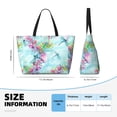 thumbnail image 4 of Gaeub Dragonfly Floral Beach Travel Bag, Multi-Pocket Beach Bag, Summer Vacation Bag, Beach Essentials Tote, 4 of 7