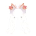 thumbnail image 1 of Diadema con orejas de para Día de Acción de , accesorios fotográficos de Halloween para niñas Naranja Blanco, 1 of 5