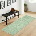 thumbnail image 2 of HOMERRY 2' x 6' Runner Solid Washable Rug for Enterway Hallway Non Slip Kitchen Indoor Home Decor, Green, 2 of 6