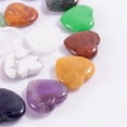 thumbnail image 5 of Regalo de decoración de amor de cristal natural de fuente de cristal rosa de 20 mm sin agujero en forma de corazón de melocotón Piedra de ojo de tigre Piedra en forma de corazón, 5 of 5