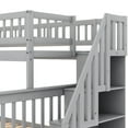 thumbnail image 5 of Gray Twin Over Full Bunk Bed With Staircase & Trundle - Elegant Bed, Practical Functionality Storage And Staircase, Comfortable Sleep, 5 of 6
