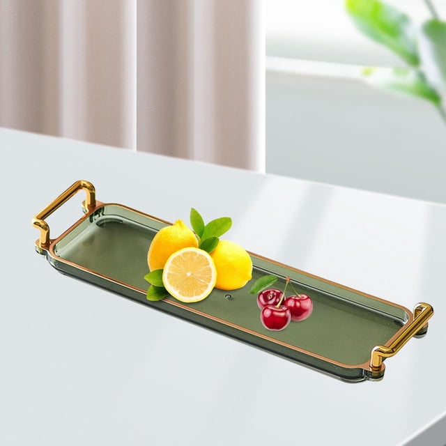 Platos rectangulares para servir, plato de desayuno, plato con asas, bandeja de postre, bandeja de joyería, bandeja de tocador para oficina, sala de Verde perfecl sirviendo a tay